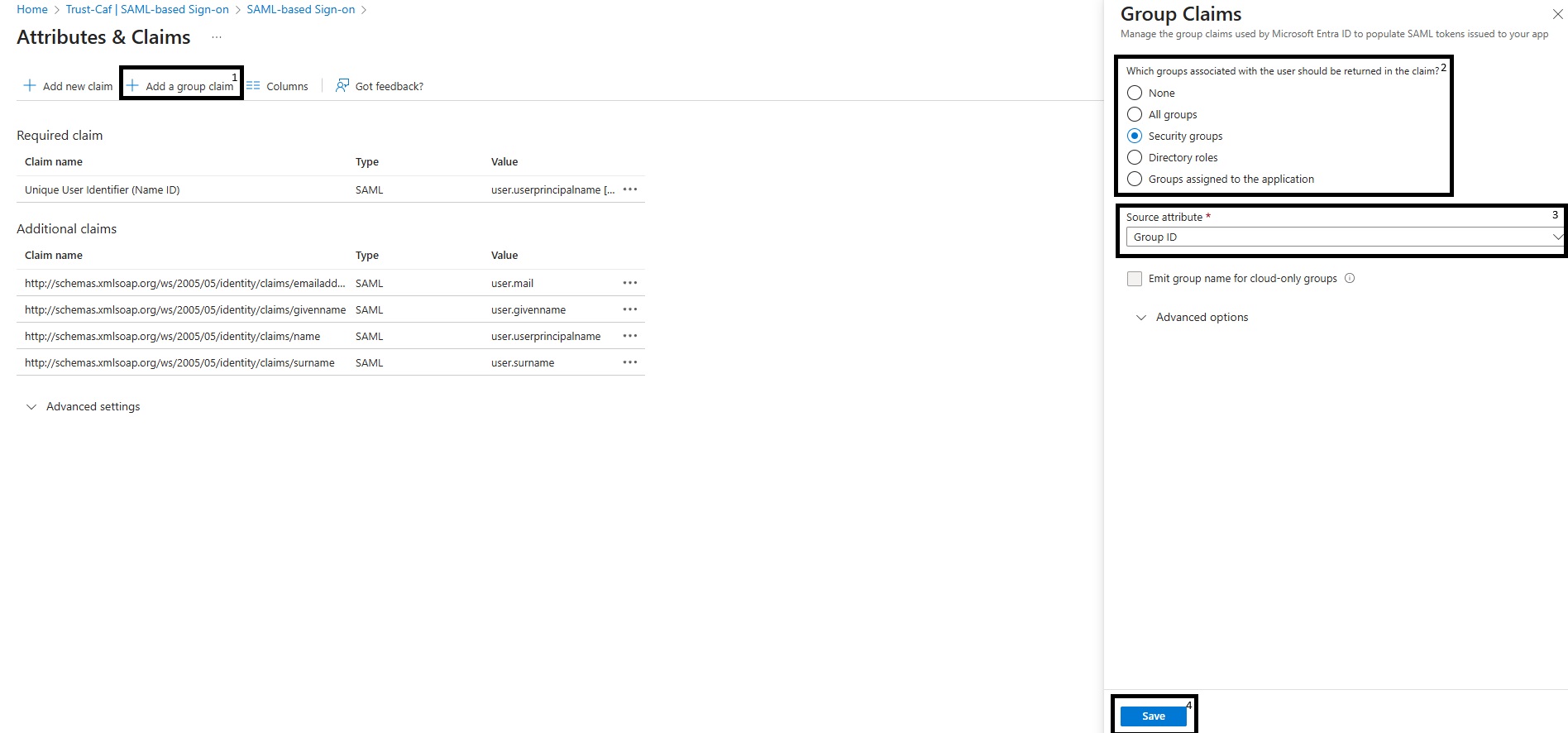 Entra ID - Add Group Claim