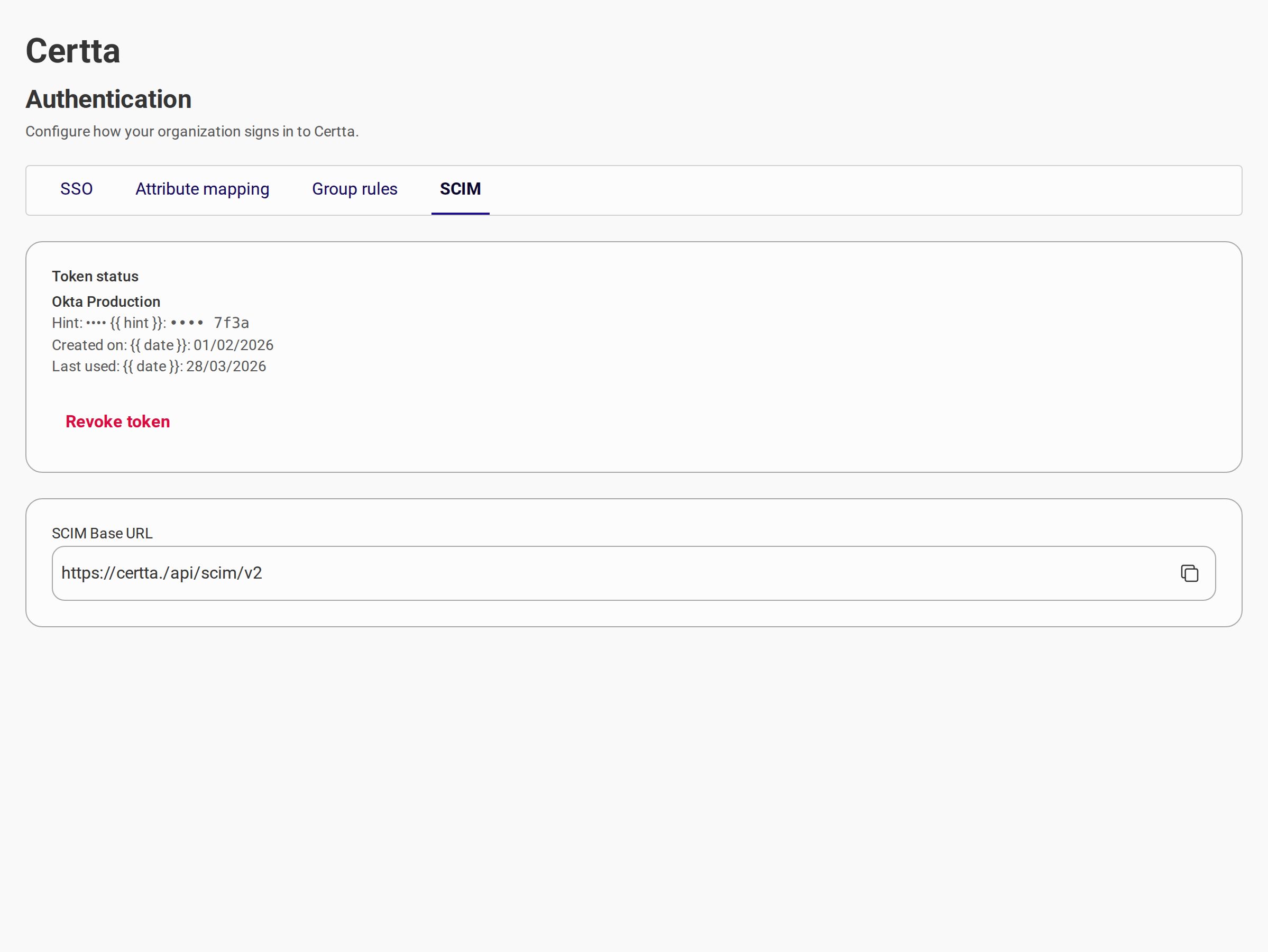 Organizations - SCIM provisioning
