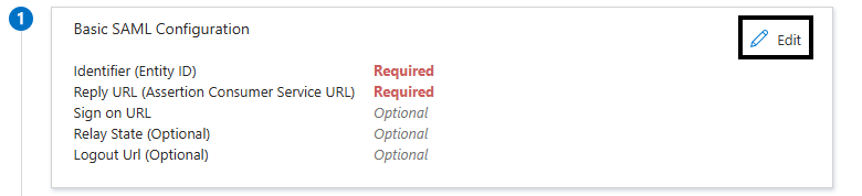 Entra ID - Basic SAML Edit Configuration