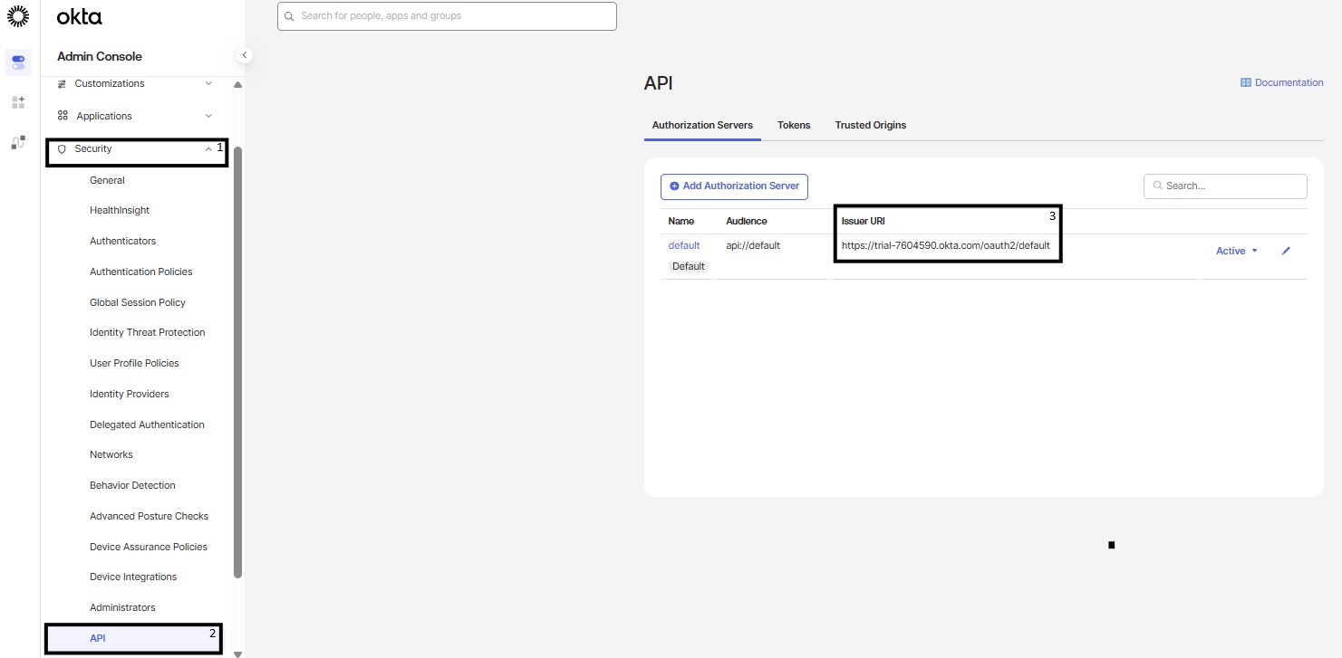 Okta - Authorization Server Issuer