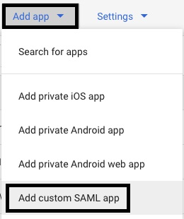 Google - Add custom SAML app