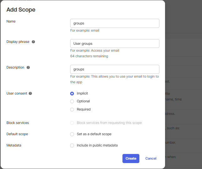 Okta - Groups Scope Details
